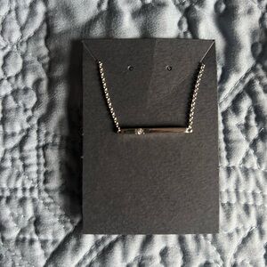 Minimalist Silver Bar Necklace